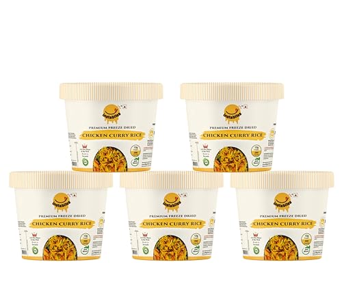 Image of Instabites Ready To Eat Chicken Curry Rice Cup 65 gms, No Added Preservatives and Ready to Eat in Minutes - Pack of 5
