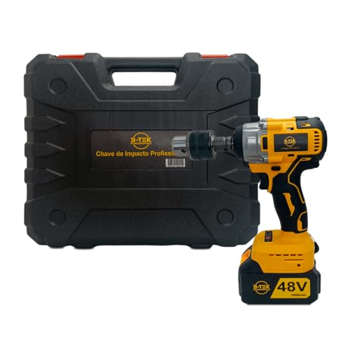 Parafusadeira Furadeira de Impacto 48V com 2 Baterias Lítio 10000mAh, LED Integrado, Controle Revers