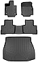 SMARTLINER Custom Fit All Weather Black 2 Row Floor Mat Liners and Cargo Liner Set Compatible with 2021-2023 Toyota Venza