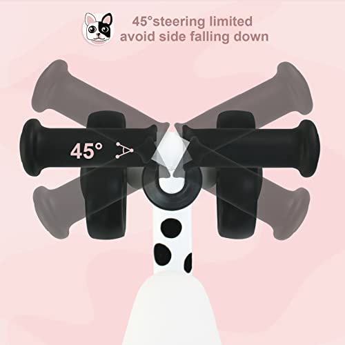 Allobebe Baby Balance Bike For 1 Year Old, Toddler First Balance Bike, No Pedal Infant 4 Wheels Baby Walker First Birthday Gift, Mini Bike For 12-24 Months, Spotty Dog #TOP4