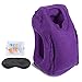 AirGoods Travel Pillow -- Multifunctional Inflatable Travel Pillows For Airplanes, Portable Office Napping Pillow (Purple)