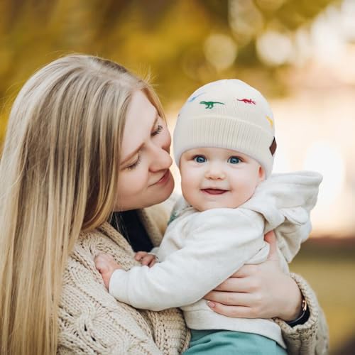 Toddler Knitted Beanie Boys Cute Embroidery Hat Baby Kids Cuffed Skull Caps for Winter Autumn2