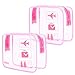TSA Approved Clear Travel Toiletry Bag wih Zippers Carry-on Travel Accessories Quart Size Toiletries Cosmetic Pouch Makeup Bags for Men and Women (2pcs Pink)