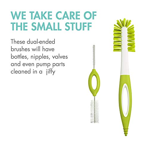 Boon Nursh Silicone Bottles And Grass Bundle Bottles & Cleaning Accessories Starter Set #TOP3