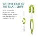 Boon NURSH Silicone Bottles and Grass Bundle Bottles & Cleaning Accessories Starter Set