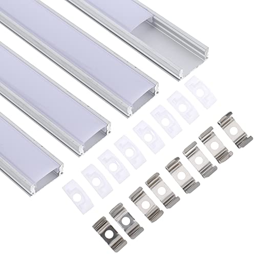 TEHAUX Led�`�����l�� U���^ Led�f�B�t���[�U�[ ���F�J�o�[�t�� �����Ɩ���A�N�Z���g�Ɩ��ɓK�������ߍ��ݎ��E�\�ʎ��t���Ή� 4�Z�b�g