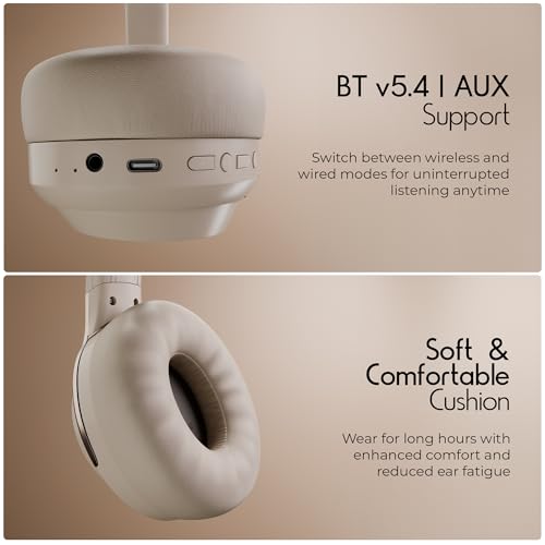 Zebronics Duke Plus Wireless Headphones (Beige) 70H(BEIGE) - Image 7
