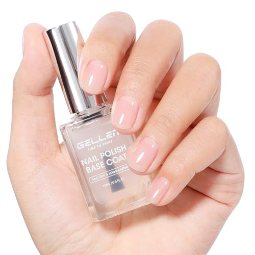 GELLEN Clear Nail Polish Base Coat, Quick Air Dry Calcium-Formula