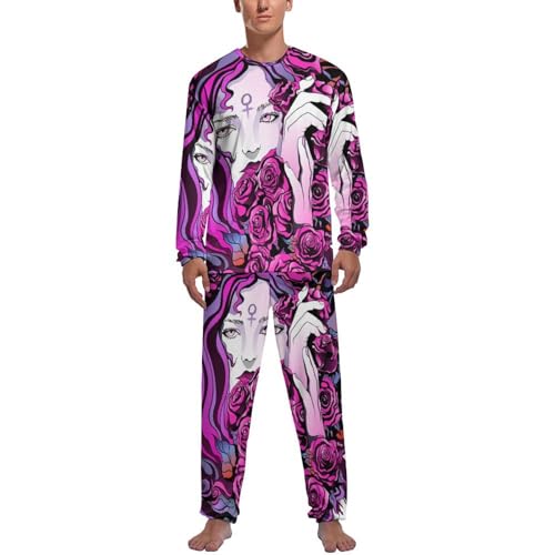 Pyjama homme fleurs ensemble fluide pour éviter la transpiration