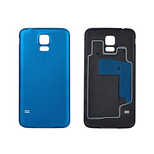 JayTong Back Battery Housing Door Cover Back Case Replacement for Galaxy S5 G900 G900F G900M G900v with Logo (Blue)