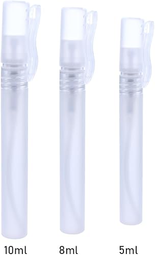 Miniatura 2 de Leadigol 9 botellas vacías recargables de perfume en aerosol, 0.2 fl oz, 0.3 fl oz, 0.3 fl oz, botella de perfume en forma de bolígrafo, tubo de