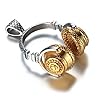PAMTIER Men's Stainless Steel DJ Headset Music Earphone Headphone Pendant Necklace Silver Gold Large #1