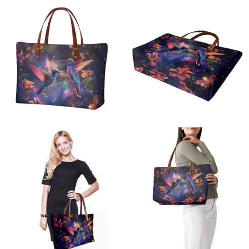 Image of 2PCS Tote Bag for Women Top Handle Purse with Wallet, Hobo Bag Tote Shoulder Bag with PU Cosmetic Bag