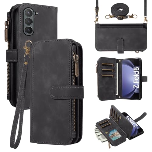 Coque Samsung Z Fold 5 portefeuille fermeture éclair accessoires mobiles ZFold5