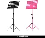 Portable Metal Music Stand Detachable Musical Instruments for Piano Violin Guitar Sheet Music Pink