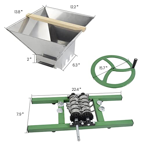 Fruit And Apple Crusher - 7L Stainless Steel Manual Juicer Grinder, Fruit Scratter Pulper For Wine And Cider Pressing #TOP5