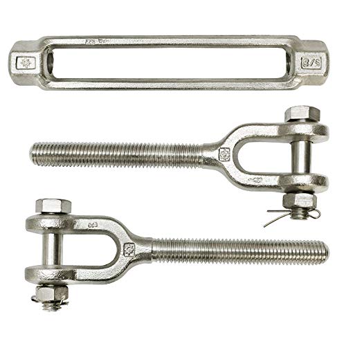 316 Stainless Steel Marine 5/8" x 6" Turnbuckle JAW JAW Pulley Swivel Hoist