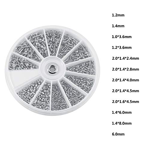 Kit de reparo de óculos de relógio profissional com parafusos de aço inoxidável variedade de nozes +