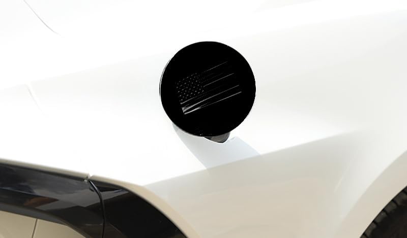 Car Accessories For Chevrolet Corvette C8 2020-2023 Fuel Tank Cap Gas Lid Protector Cover ABS (Glossy Black) 1PCS