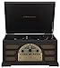Crosley CR7021A-BK Rochester Entertainment Center with Bluetooth, AM/FM Radio, CD Player, Cassette Deck, and Aux-in, Black