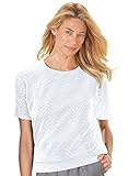 Alfred Dunner Women's Petite Short Sleeve Sweater Shell