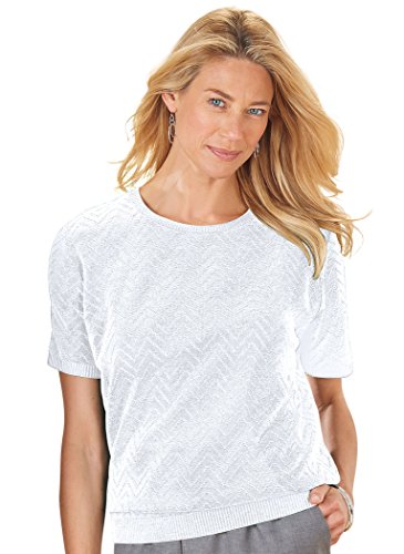 Alfred Dunner Women's Petite Short-Sleeve Sweater Shell