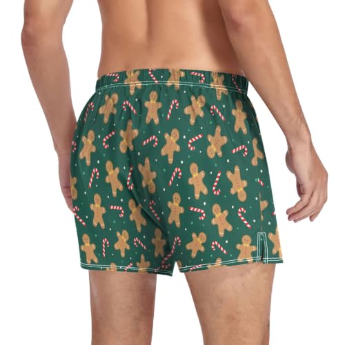 Image of Men's Boxer Shorts Cotton Loose Underwear with Button Fly