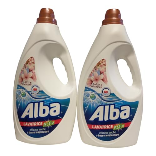 Alba Lavatrice Activ, Talco E Patchouli, Detersivo Liquido, Confezione Da 2 Pezzi Da 3 L
