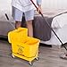 Commercial Mop Buckets 5 Gallons Household Mop Buckets with Side Press Wringer Smooth Wheels and Mop-Handle Holder for Professional Industrial Business