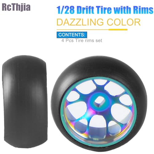 RcThjia Koła samochodowe RC i opony driftowe do 1/28 WLtoys K969 K989 P929 284131, Drift-Rallye, Kyosho Mini-Z, Mini-Q/D