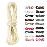 [Amerlery] 靴ひも 丸紐 シューレース 100cm 120cm 140cm 160cm 4mm幅 ブーツ用 靴紐 Shoelaces 2足分(4本) 適合登山靴、ブーツ、作業靴、カジュアルシューズ (ベージュ, 180cm)