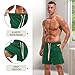 AMY COULEE Mens Casual Sweat Shorts 5 inch Loose Fit Cotton Workout Shorts with Pockets (Pine Green, XL)
