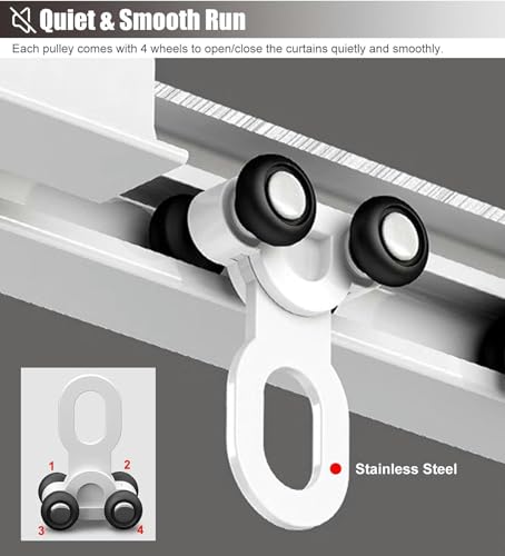 Sistema de rieles de cortina ocultos para separar ambientes modernos 4