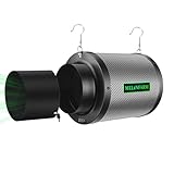 MELONFARM 6' Air Carbon Filter Smelliness Control with Australia Virgin Charcoal, Odor Removal Carbon Filter for Grow Tent, Inline Fan, Hydroponics, Pre-Filter Included, Insulated Flange 6' x 11.8'