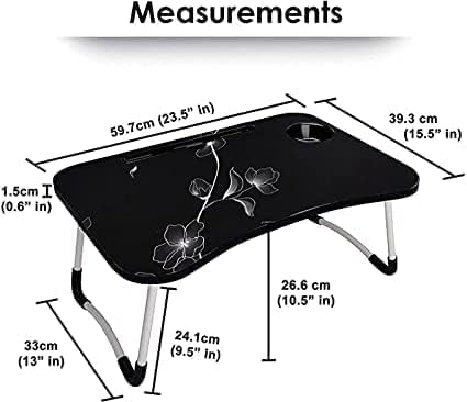 Image of Super Soft Glace Office Table for Home /Writing Desk for Office /Folding Table for School /Folding Study Table /Work from Home (FLOWERRR)