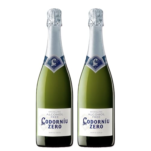 Codorníu Zero Brut Premium Non-Alcoholic Sparkling Wine Dealcoholized Champagne 750ml | 2 PACK