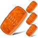 LBRST 4x RV Trailer Marker LED Light Bullseye/Tiger Eye/Double Bubble Clearance Light 12 Amber 4x2 Rectangular LED Side Marker Light Surface Mount per Trucks Rvs