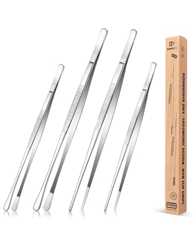 Set di 4 pinze fini da cucina, 30,5 cm e 25,4 cm,...
