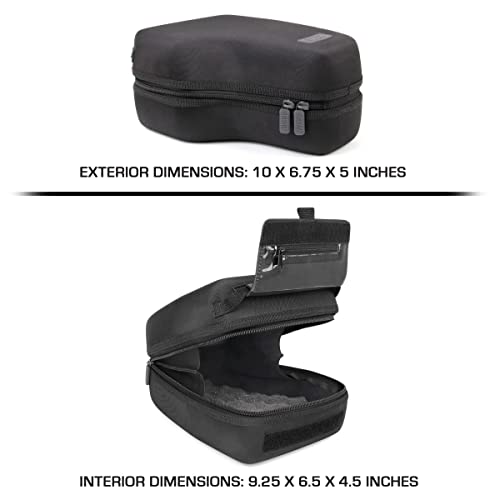 USA GEAR Quick Access DSLR Hard Shell Camera and Zoom Lens Case with Molded EVA Protection, Padded Interior, Holster Belt Loop and Rubber Coated Handle - Compatible W/Nikon, Canon, Pentax and More