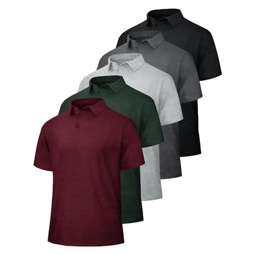 5-Pack Quick Dry Polo Shirts