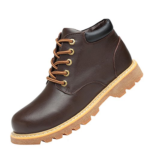 Toan(トアン) メンズELVLL1807レザー ブーツ アーミー 軍隊 ジャングルブーツマウンテン ブーツ スノーシューズ 防寒 防滑 コンフォートカジュアル 25.5cmブラウン