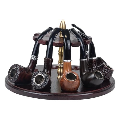 WodGod Tobacco Pipe Stand Holder,Wooden Tobacco Pipe Stand Holder Rack