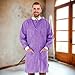 AMZ Medical Supply Disposable Lab Coats for Adults, Large. Pack of 50 Purple SMS Knee Length Lab Coat Disposable. 45 GSM Disposable Coats Medical. Painting Lab Coat with Cuffs, Knit Collar, 3 Pockets
