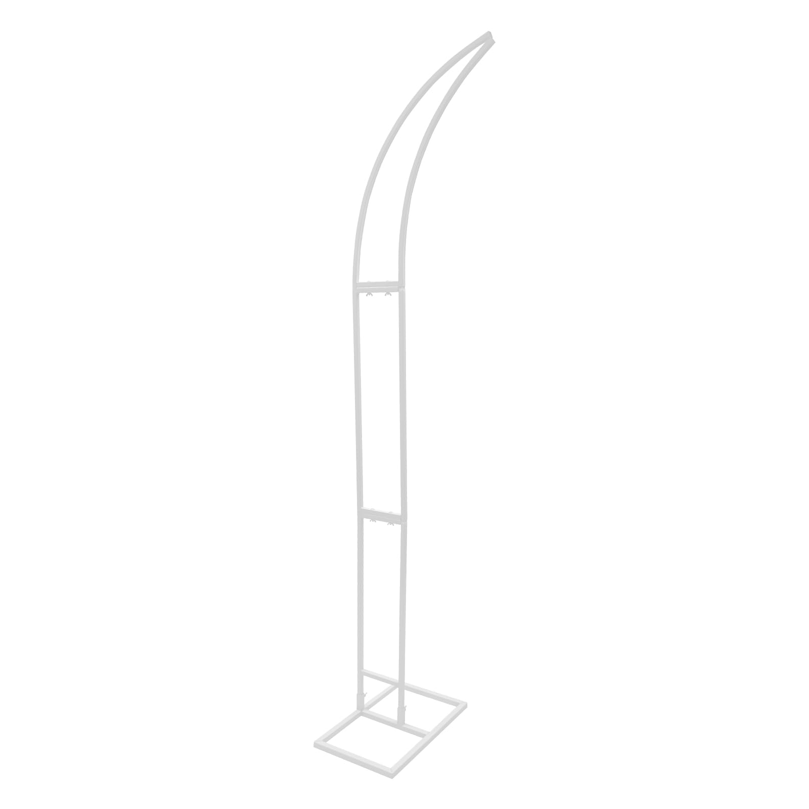 Lot de 2 supports de mariage pour décoration d'arche de fleurs - 2,1 m et 1,9 m - Pour cérémonie et fête - Stable et durable - Facile à monter - Amovible - Blanc