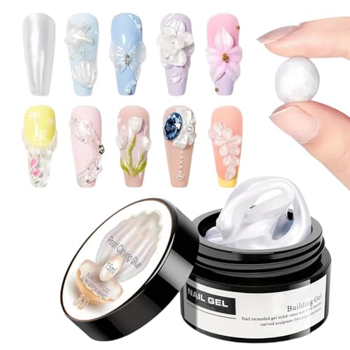 Gel 3D Uñas,Arte de Uñas No Adherente - Gel para la Extensión de,para Principiantes Profesionales Amantes de Belleza Estudiantes Mujeres Niñas Señoras Esposas Madres Novias Salón en