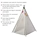 CO-Z Teepee Play Tent Foldable for Kids with Banners - Super Large, for at Least 2 Children - CPST Certificated (5 Poles - 85 Inches Height - Tarp Bottom)