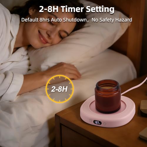 Image of Coffee Mug Warmer & Best MOM Ever Mug Set, Smart Heated Electric Cup Warmer for Desk Office, 4 Temperature Control Beverage Tea Coffee Warmer, 8h Auto Shut Off Candle Plate, Women Mom Gifts from Son