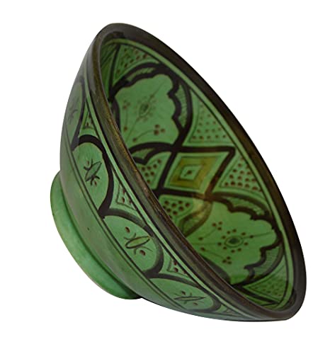 Treasures Of Morocco Ceramic Bowls Moroccan Handmade Serving Exquisite Piece With Vivid Colors 8 Inches In Diameter #TOP2