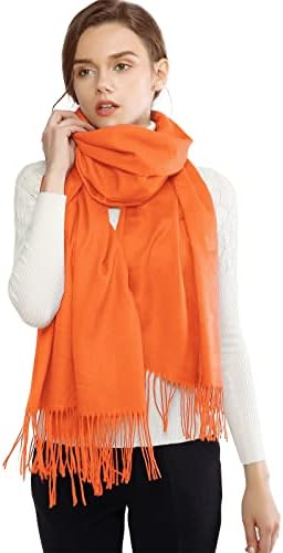 RIIQIICHY Women's Fringe Shawl Wrap Pashmina Scarf for Wedding Evening