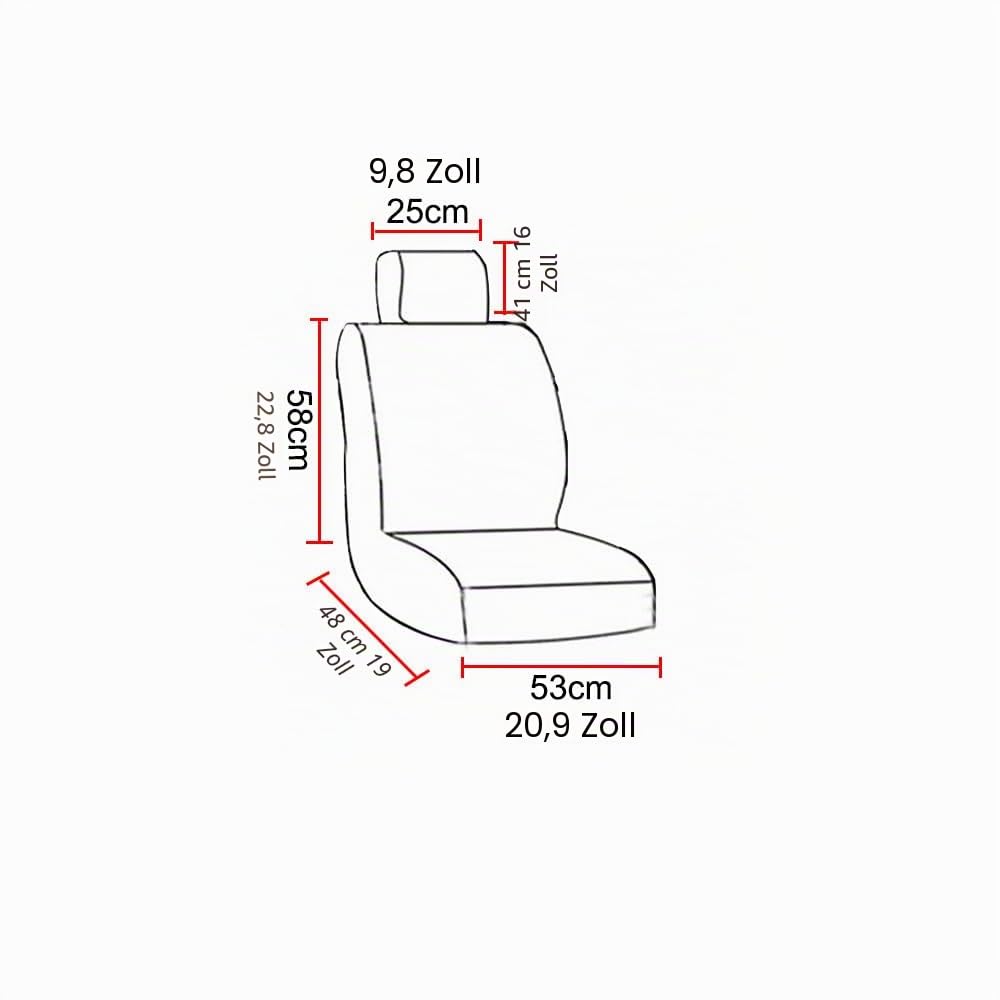 Autositzbezüge Auto Vordersitz 2 Stück Set Autositzbezüge Leder Universal Set Geeignet Für Mazda 2 3 6 Gh CX-3 Cx3 CX-5 Cx5 323